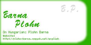 barna plohn business card